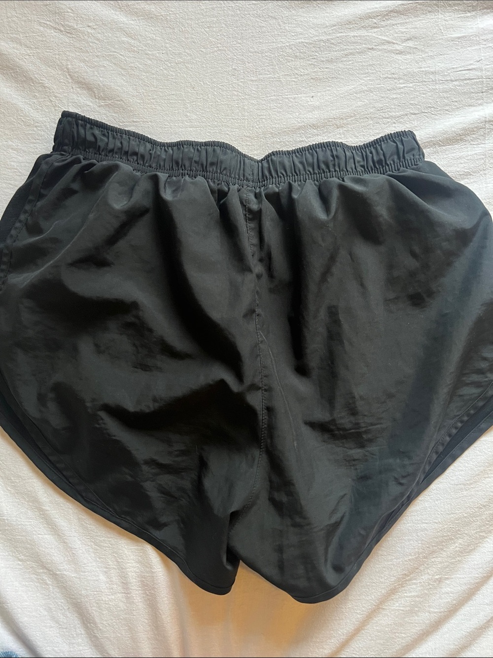 Nike Women's Black Athletic Running Shorts with White Swoosh - Picture 3 of 3